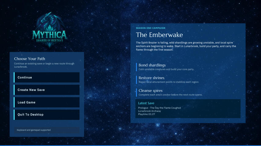 Mythica Title Screen Concept Mythica Title Screen Concept